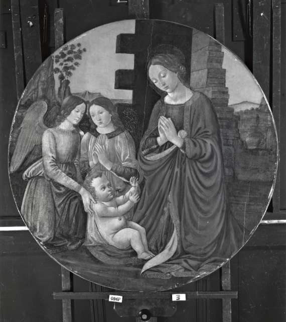Christie's — Anonimo fiorentino sec. XV/ XVI - sec. XV/ XVI - Madonna in adorazione del Bambino e angeli — insieme